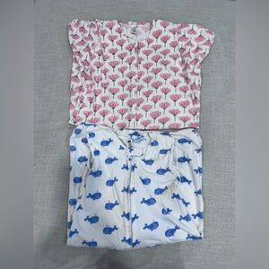 Baby girl sleepsack cotton bundle of 2 up to 36 pounds